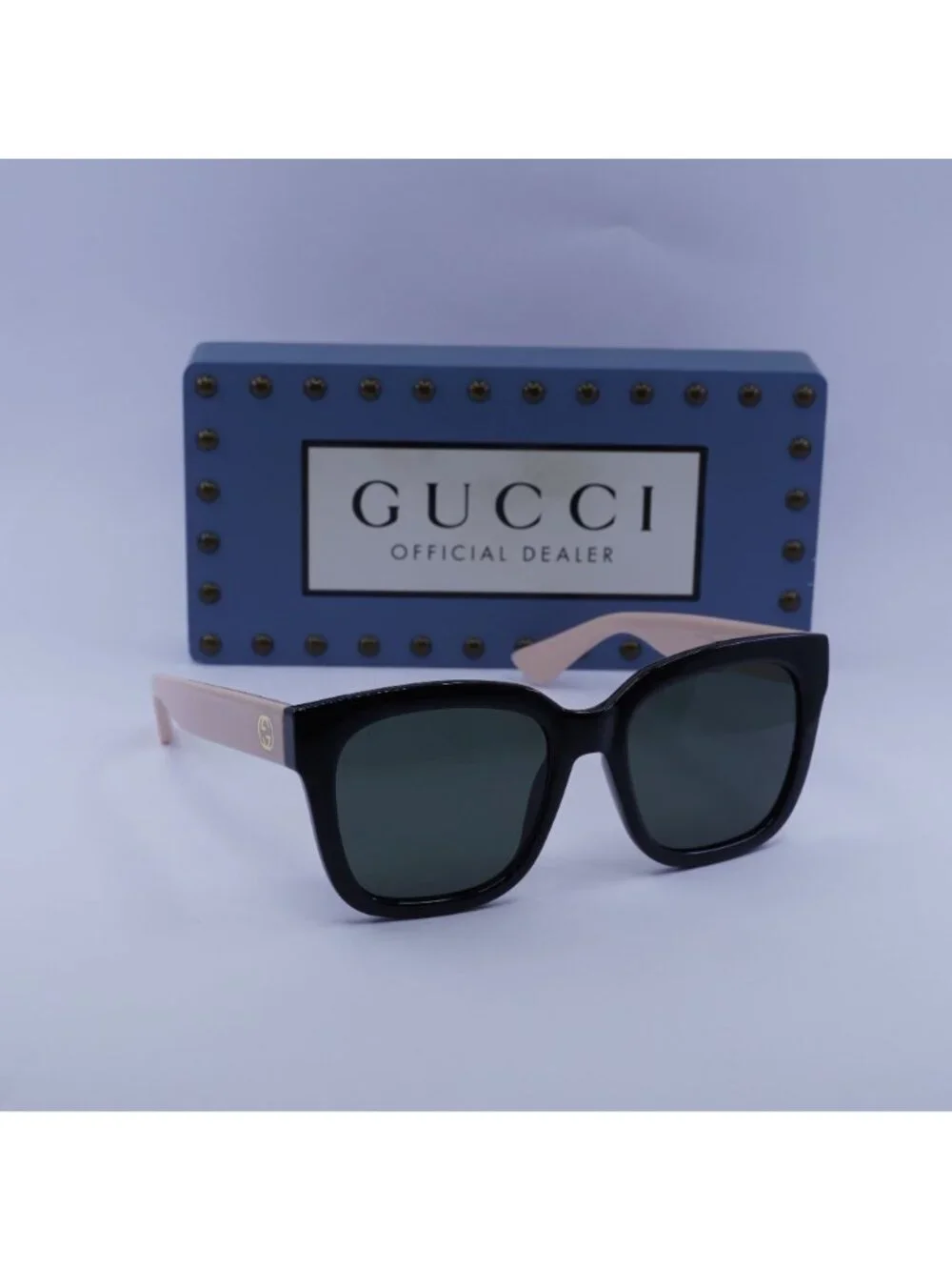 Gucci GG1338S 006 Square Sunglasses - Black / Pink / Grey